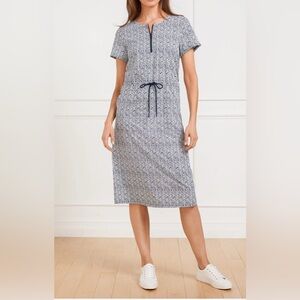 Talbots woven,stretch, Sunwell UPF 50 drawstring dress